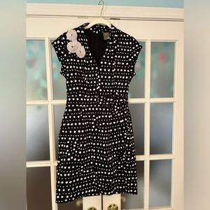 Cute polkadot dress with aplique on shoulder (could be easily removed)